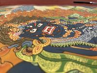 Buddhist Hand Painted Thangka Of Vajrapani [chana Dorje], [bodhisattva Set], [real Gold], Lamas Art, Three Great Bodhisattvas