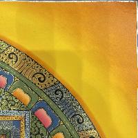 Buddhist Hand Painted Thangka Of Shakyamuni Buddha, Mandala [real Gold], Lama`s Art, [square Mandala]
