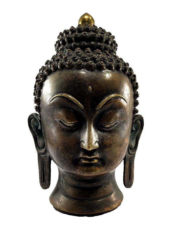 Statue Of Buddha Head [oxidized], [last Piece]