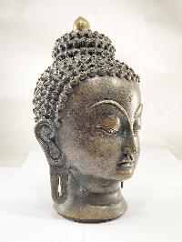 Statue Of Buddha Head [oxidized], [last Piece]
