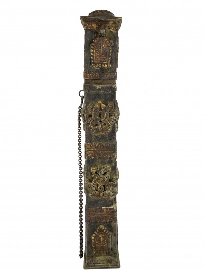 Hand Beaten Metal Incense Holder, Copper Antique Finishing