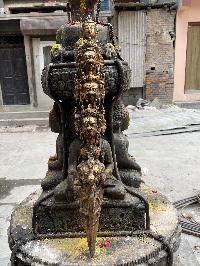 Buddhist Hayagriva - Heruka Phurba With 8 Angry Face And Amitabha Buddha. With Color Finishing And Antique Finishing
