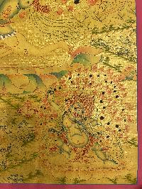 Buddhist Hand Painted Thangka Of Mahakala Panjaranatha, [real Gold], Lamas Art