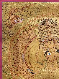 Buddhist Hand Painted Thangka Of Sitatapatra - Umbrella Goddess - Dugar, [real Gold], Lama`s Art
