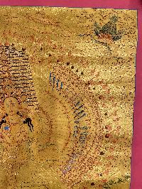 Buddhist Hand Painted Thangka Of Sitatapatra - Umbrella Goddess - Dugar, [real Gold], Lama`s Art