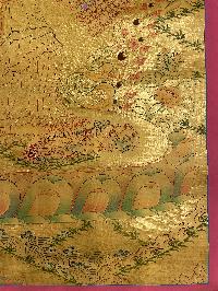 Buddhist Hand Painted Thangka Of Sitatapatra - Umbrella Goddess - Dugar, [real Gold], Lama`s Art