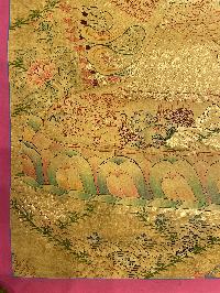 Buddhist Hand Painted Thangka Of Sitatapatra - Umbrella Goddess - Dugar, [real Gold], Lama`s Art