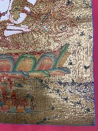 Buddhist Hand Painted Thangka Of Vajrasattva, [real Gold], Lama`s Art