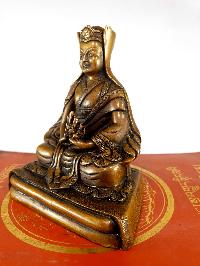 Buddhist Statue Of Gampopa, [chocolate Oxidized]