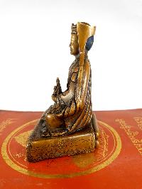 Buddhist Statue Of Gampopa, [chocolate Oxidized]