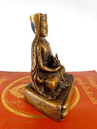 Buddhist Statue Of Gampopa, [chocolate Oxidized]