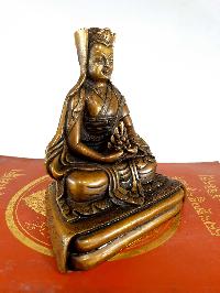 Buddhist Statue Of Gampopa, [chocolate Oxidized]