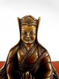 Buddhist Statue Of Gampopa, [chocolate Oxidized]