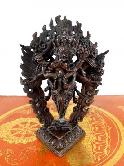 Buddhist Statue Of Vajrakilaya - Dorje Phurba Phurba Mahakala, [chocolate Oxidized]