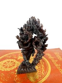 Buddhist Statue Of Vajrakilaya - Dorje Phurba Phurba Mahakala, [chocolate Oxidized]