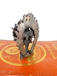 Buddhist Statue Of Vajrakilaya - Dorje Phurba Phurba Mahakala, [chocolate Oxidized]