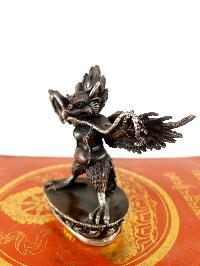 Garuda Statue, Buddhist Statue, [silver And Chocolate Oxidized]