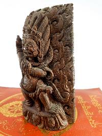 Statue Of Vajrapani [chana Dorje], [chana Dorje], Wooden [hand Carved]