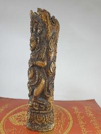 Tibetan Horn [bone] Stamp, [vajravarahi - Dorje Phagmo Carved]
