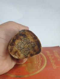 Tibetan Horn [bone] Stamp, [vajravarahi - Dorje Phagmo Carved]