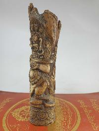 Tibetan Horn [bone] Stamp, [mahakala Carved]