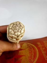 Tibetan Horn [bone] Stamp, [dharma Chakra Design]