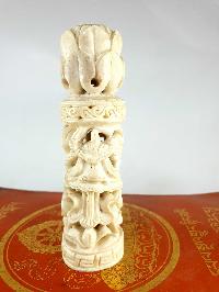 Tibetan Horn [bone] Stamp, [dharma Chakra Design]