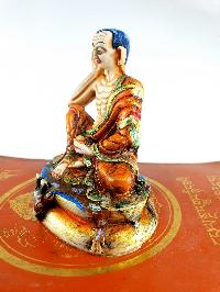 Resin Statue Of Milarepa [traditional Color Painted], [white Orange]