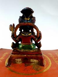 Resin Statue Of Ganesh [traditional Color Painted], [red And Green]