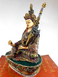 Resin Statue Of Padmasambhava [traditional Color Painted], [white And Green]