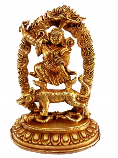 Buddhist Statue Of Dorje Drolo, [full Gold Plated], [fine Quality]