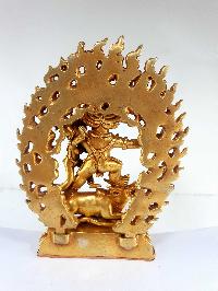 Buddhist Statue Of Yamantaka And Consort [shakti], [full Gold Plated], [fine Quality]