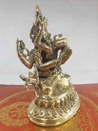 Buddhist Statue Of Chenrezig With Consort [shakti], [glossy], [free Patina Finishing], [choice Of Material]