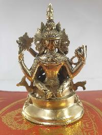 Buddhist Statue Of Chenrezig With Consort [shakti], [glossy], [free Patina Finishing], [choice Of Material]