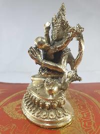 Buddhist Statue Of Chenrezig With Consort [shakti], [glossy], [free Patina Finishing], [choice Of Material]