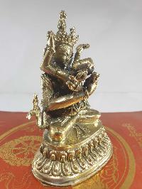 Buddhist Statue Of Vajradhara With Consort [shakti], [glossy], [free Patina Finishing], [choice Of Material]