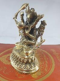 Buddhist Statue Of Manjushri With Consort With Consort, [shakti], Yab-yum, [glossy], [free Patina Finishing], [choice Of Material]