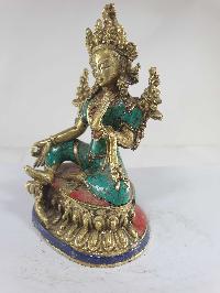 Statue Of Green Tara, [stone Setting]