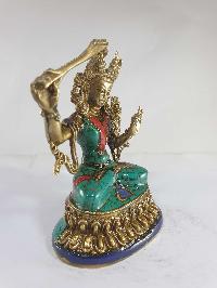 Statue Of Manjushri, [stone Setting]