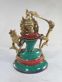 Statue Of Manjushri, [stone Setting]
