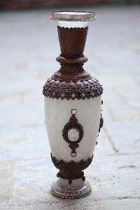 Crystal Flower Vase, [metal Setting]