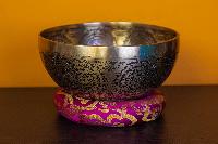 Fine Carving Singing Bowl [jambati], With [amitabha Buddha], [etching Carving], [select Accessories]