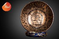 Fine Carving Singing Bowl [jambati], With [citipati], [etching Carving], [select Accessories]
