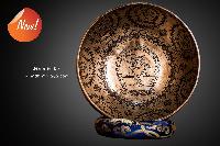 Fine Carving Singing Bowl [jambati], With [citipati], [etching Carving], [select Accessories]