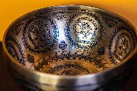 Fine Carving Singing Bowl [jambati], With [citipati], [etching Carving], [select Accessories]