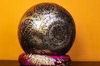 Fine Carving Singing Bowl [jambati], With [sri Yantra], [etching Carving], [select Accessories]