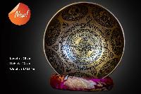 Fine Carving Singing Bowl [jambati], With [double Dorje], [etching Carving], [select Accessories]