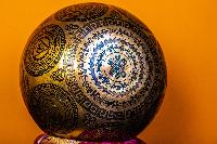 Fine Carving Singing Bowl [jambati], With [double Dorje], [etching Carving], [select Accessories]