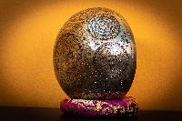 Fine Carving Singing Bowl [jambati], With [ashtamangala], [etching Carving], [select Accessories]