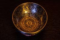 Fine Carving Singing Bowl [jambati], With [mantra Carving], [etching Carving], [select Accessories]